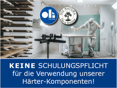 Keine EU-Schulungspflicht für die Verwendung unserer Härter-Komponenten