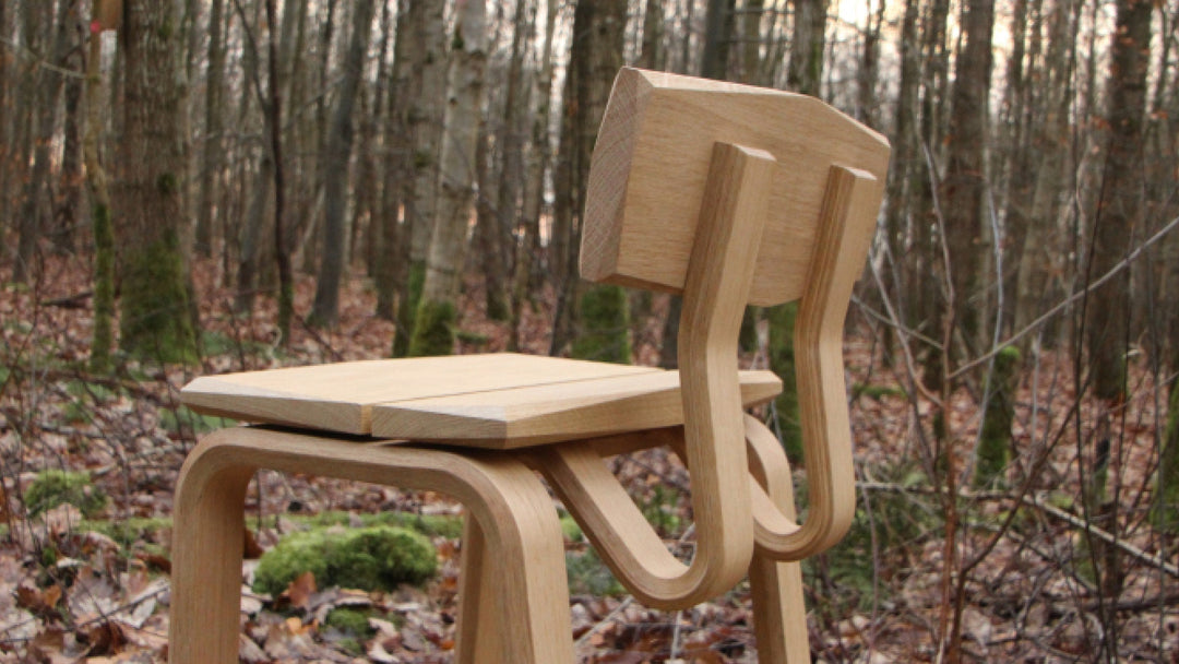 Holz bewegt – ein Stuhl zwischen Konstruktion und Rohholzlook
