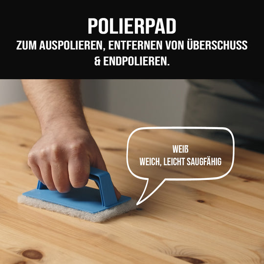 Padset, 21teilig, zum Einmassieren und Auspolieren von Holzölen, Pad-Set  von OLI NATURA