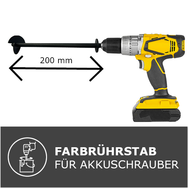 Farbrührstab für Akkuschrauber