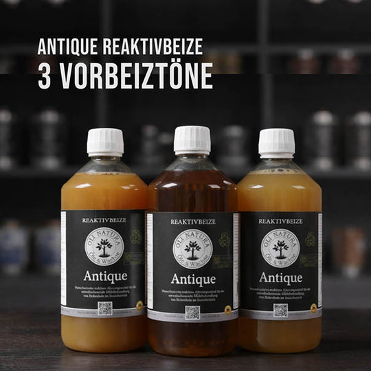 Reaktivbeize Eiche | Gelaugt Geräuchert Schwarz Geräuchert