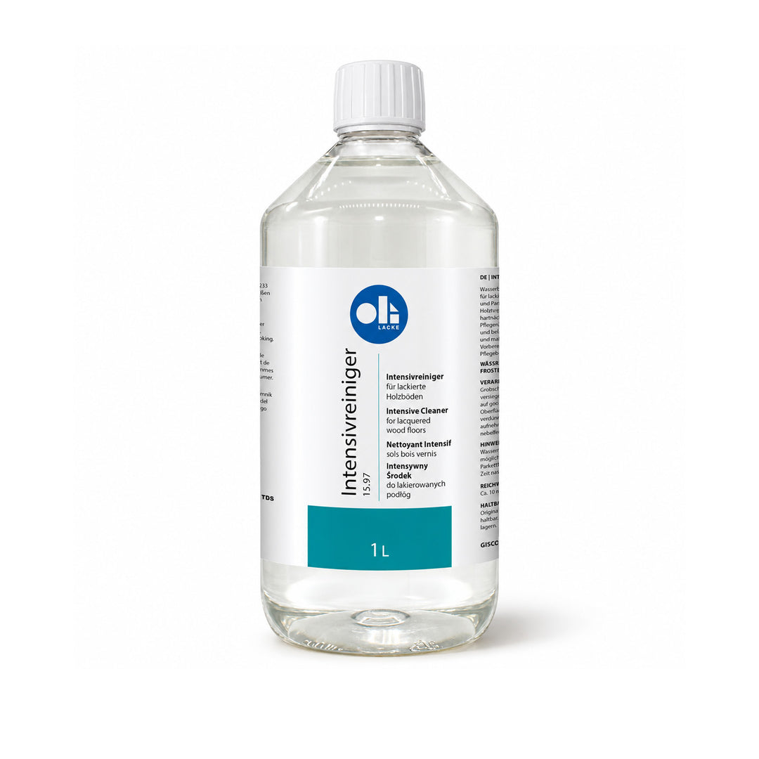 OLI AQUA Intensivreiniger 15.97 für lackierte Holzböden, 1-Liter-Flasche