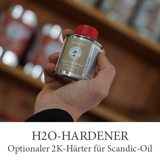 OLI-NATURA H2O-Hardener – optionaler 2K-Härter für Scandic-Oil Holzöl zur Verbesserung der Oberflächenhärte