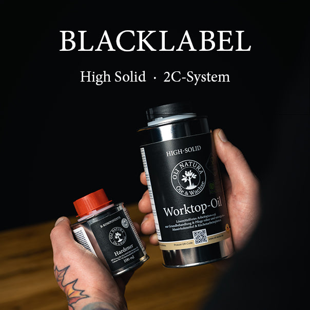 Worktop Oil 2C Febinde auf Holzoberfläche – High Solid 2K Holzöl